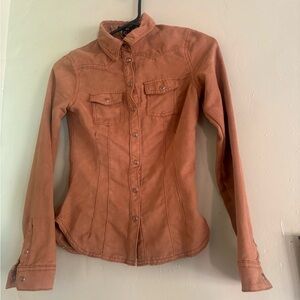 Women's Tan Button Up Jacket
